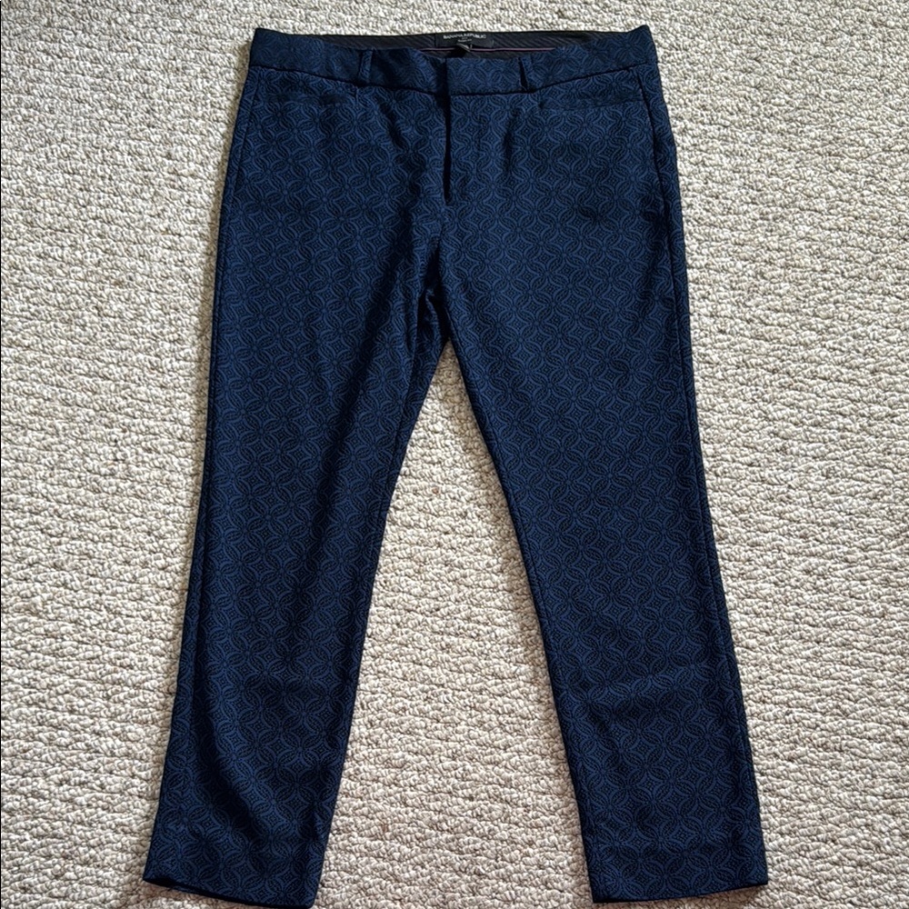 Banana Republic Women’s Dark Blue Patterned Dress Pants